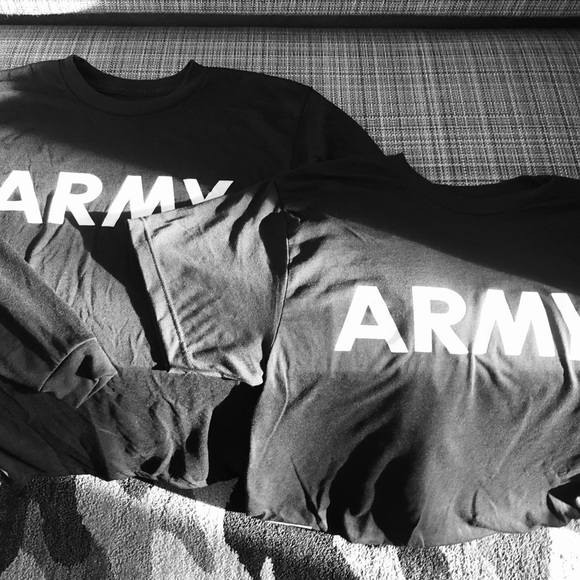 XL Army Physical Fitness Short & Long Sleeve T-Shirt Set - Picture 3 of 6